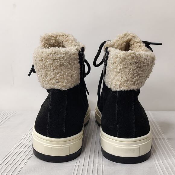 Blondo Waterproof Ankle Boots Women's Size 9M Black Suede Faux Fur Accents NWOT - Picture 4 of 11
